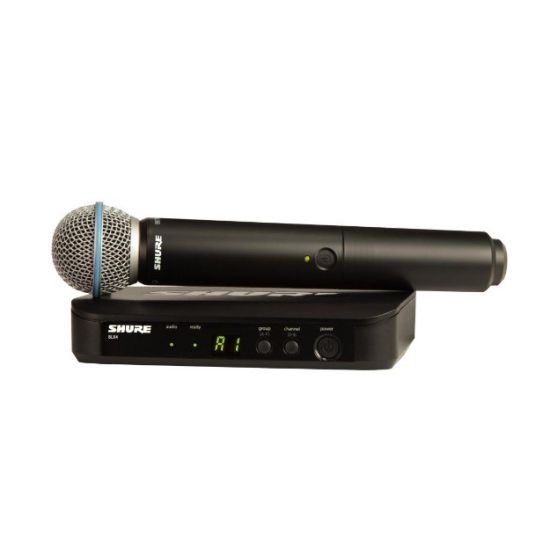 Shure blx24/b58 wireless handheld mic system w/ beta 58a